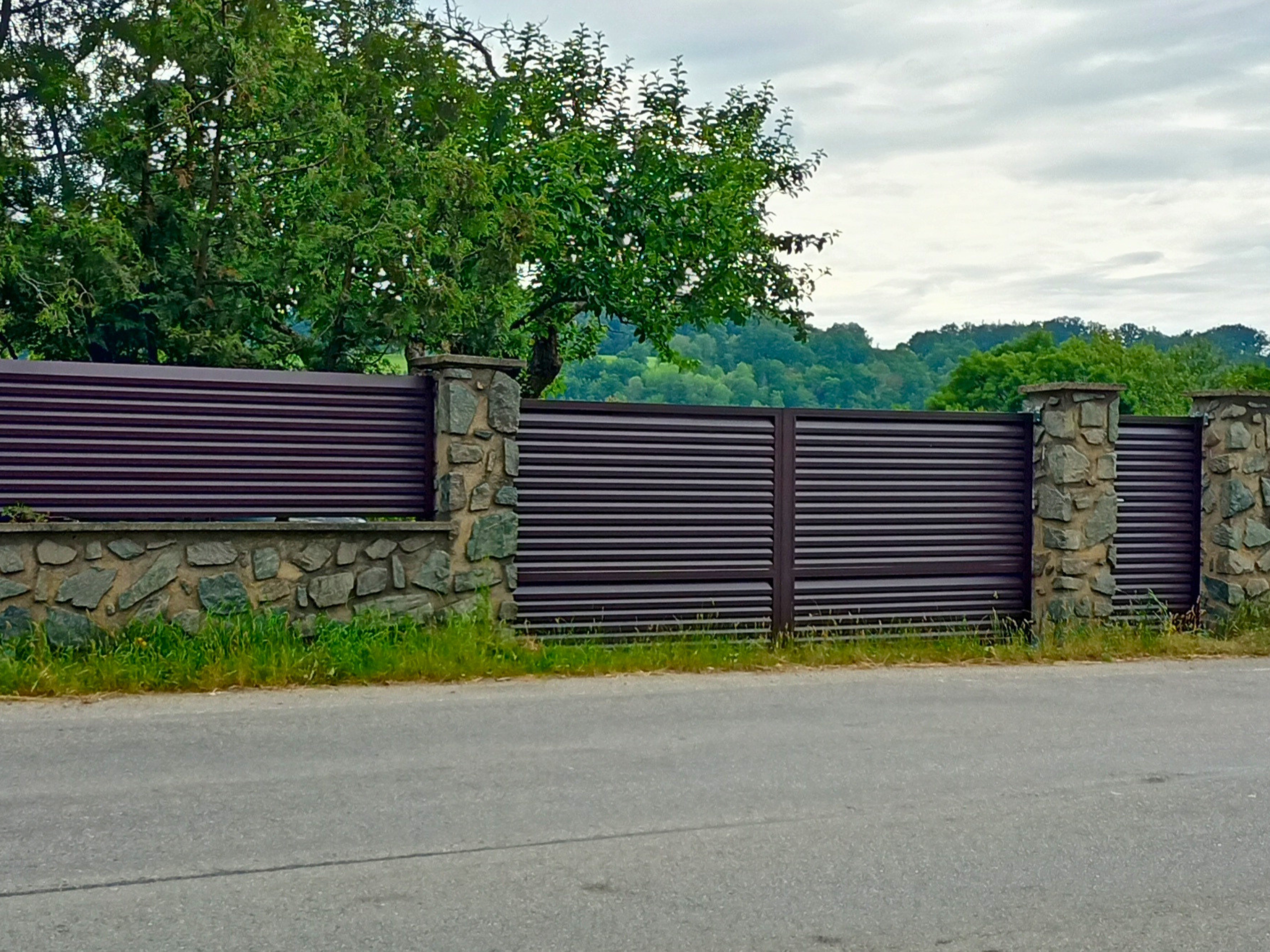 Dvoukřídlá brána, branka, plotové pole